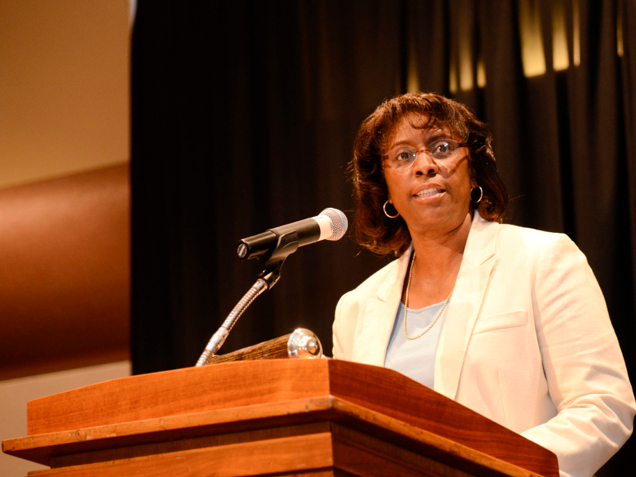 Dr. Butler-Purry speaking at an event