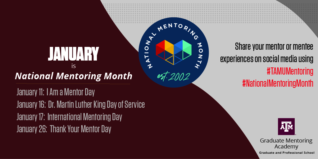 For National Mentoring Month, the Graduate and Professional School Celebrates the Success of Its Graduate Mentoring Academy teaser image